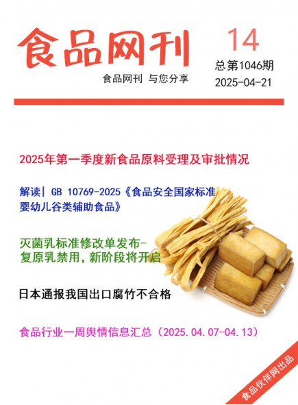 食品網(wǎng)刊2025年14期總第1046期